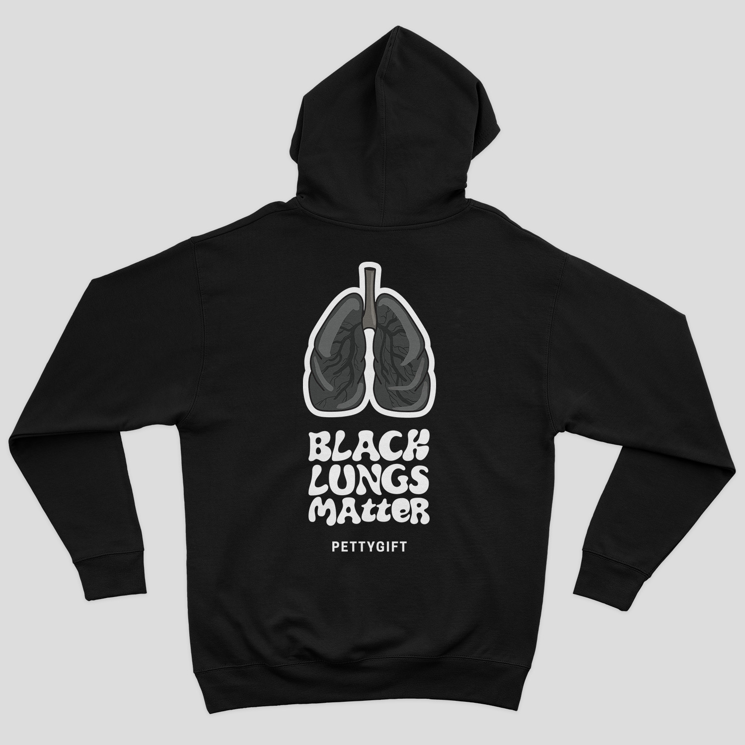 Black lungs matter (Back) - Hoodie - Man
